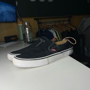 Vans Slip-On Pro black and white suede and canvas shoes men’s 11.5